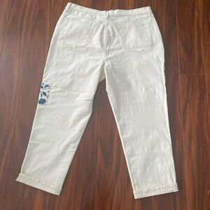 Sonoma Goods For Life Pants  Woman  18  Cream Classic Misses Boyfriend J-6